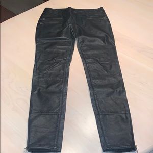 Free People leather skinny leg pants